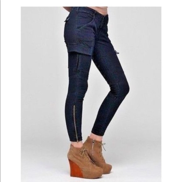 J Brand Denim - J BRAND Houlihan Skinny Cargo Olympia zip leg Pant Jean 26